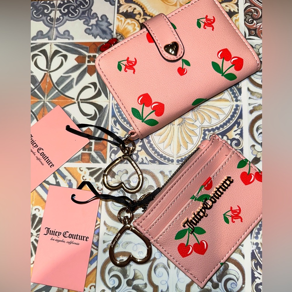 Viral New juicy couture cherry Wallet and coin set .